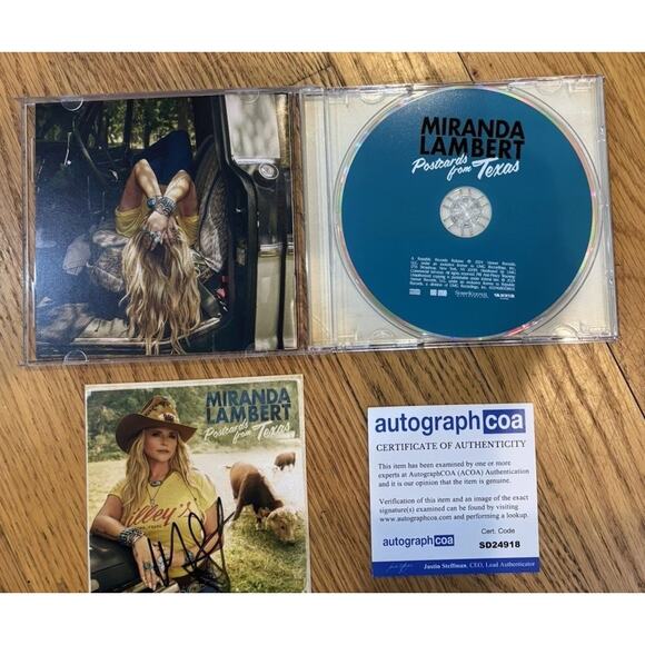 Miranda Lambert Autographed “Texas Postcard” CD - Picture 5 of 5